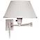 Kenroy Home Simplicity White Plug-In Swing Arm Wall Light