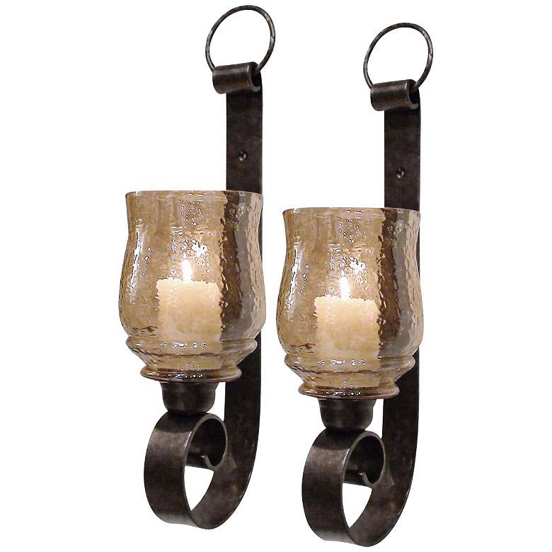 Image 2 Joselyn 18" High Wall Sconce Candle Holders - Set of 2