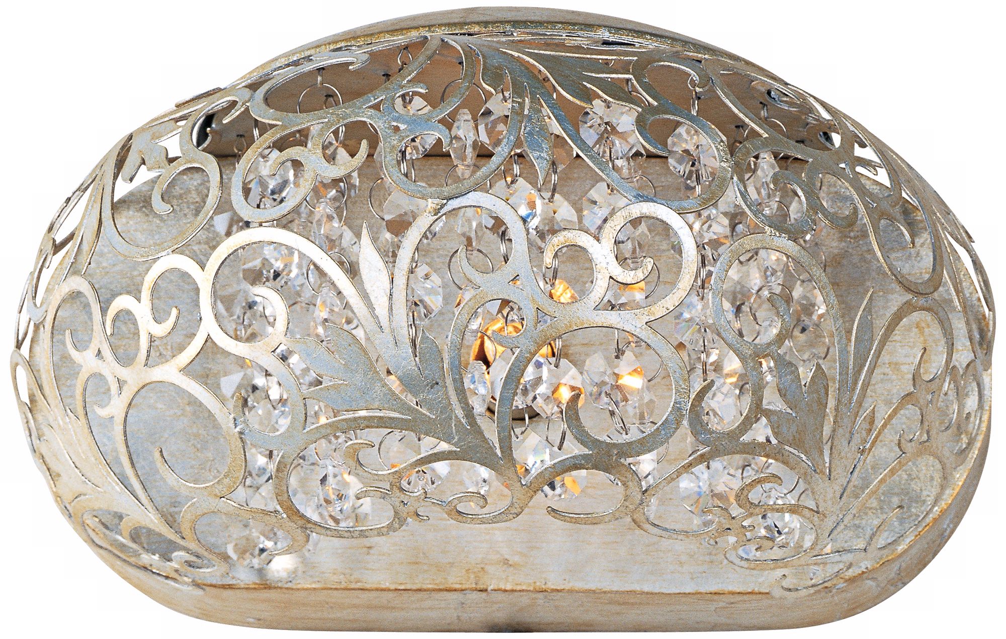 Maxim Arabesque Golden Silver 9 1/2" Wide Wall Sconce