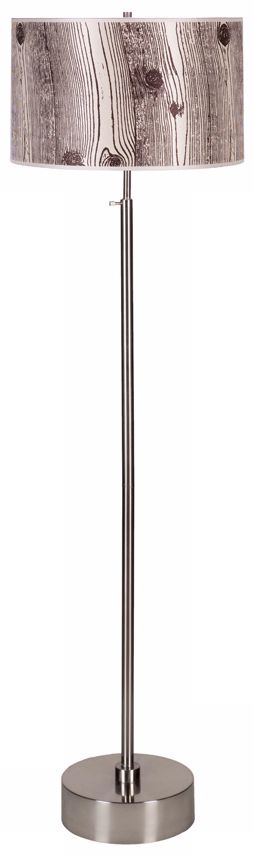 Lights Up! CanCan Faux Bois Shade Adjustable Floor Lamp