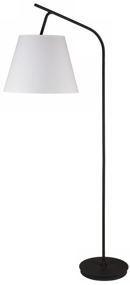 Lights Up! Walker White Linen Shade Floor Lamp