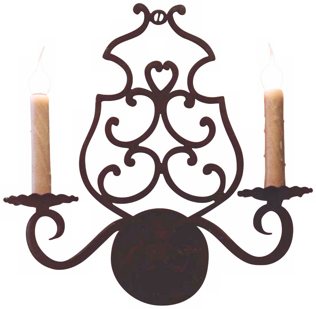 Laura Lee Mediterranean 2-Light 19" High Wall Sconce