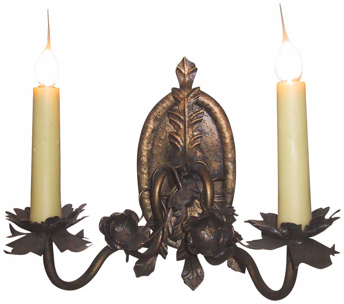 Laura Lee Rosebud 2-Light 15" Wide Wall Sconce