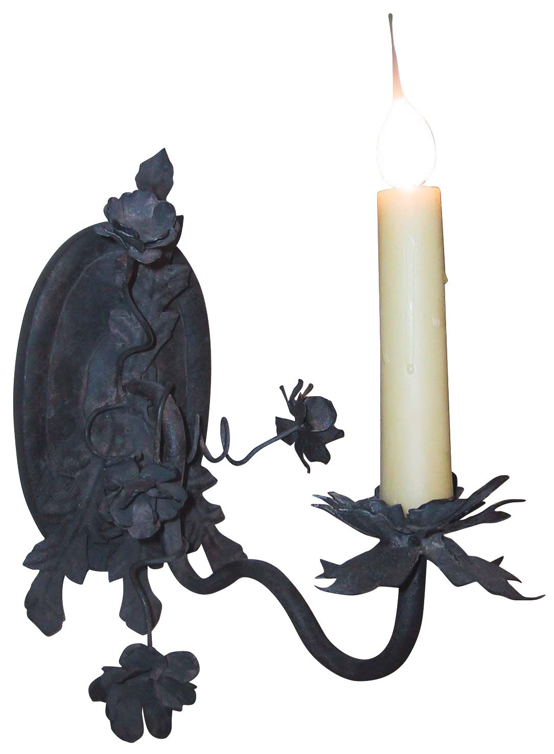 Laura Lee Rosebud Single Light 12" High Wall Sconce