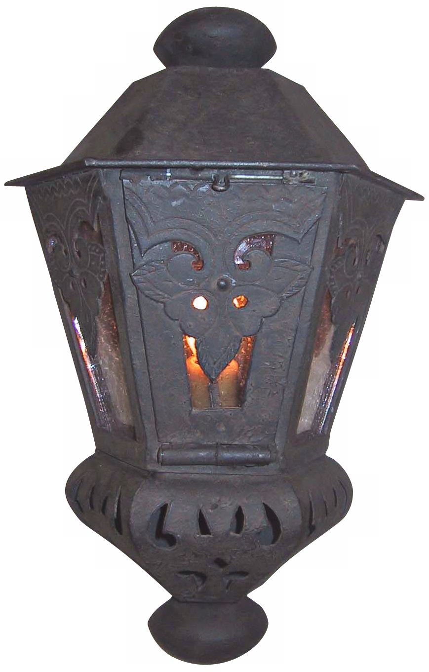 Laura Lee Morocco Small 15" High Half Wall Outdoor  Lantern