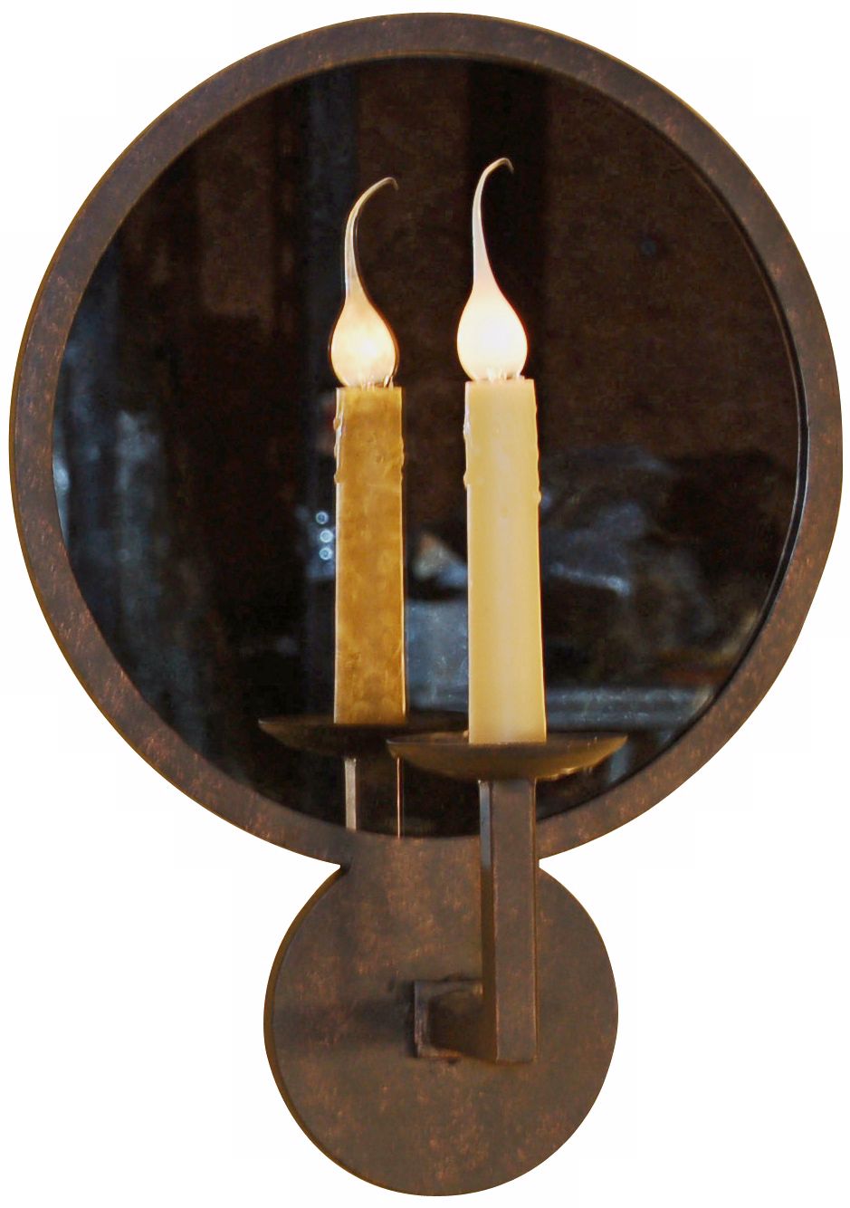 Laura Lee Round Mirror 19" High Wall Sconce