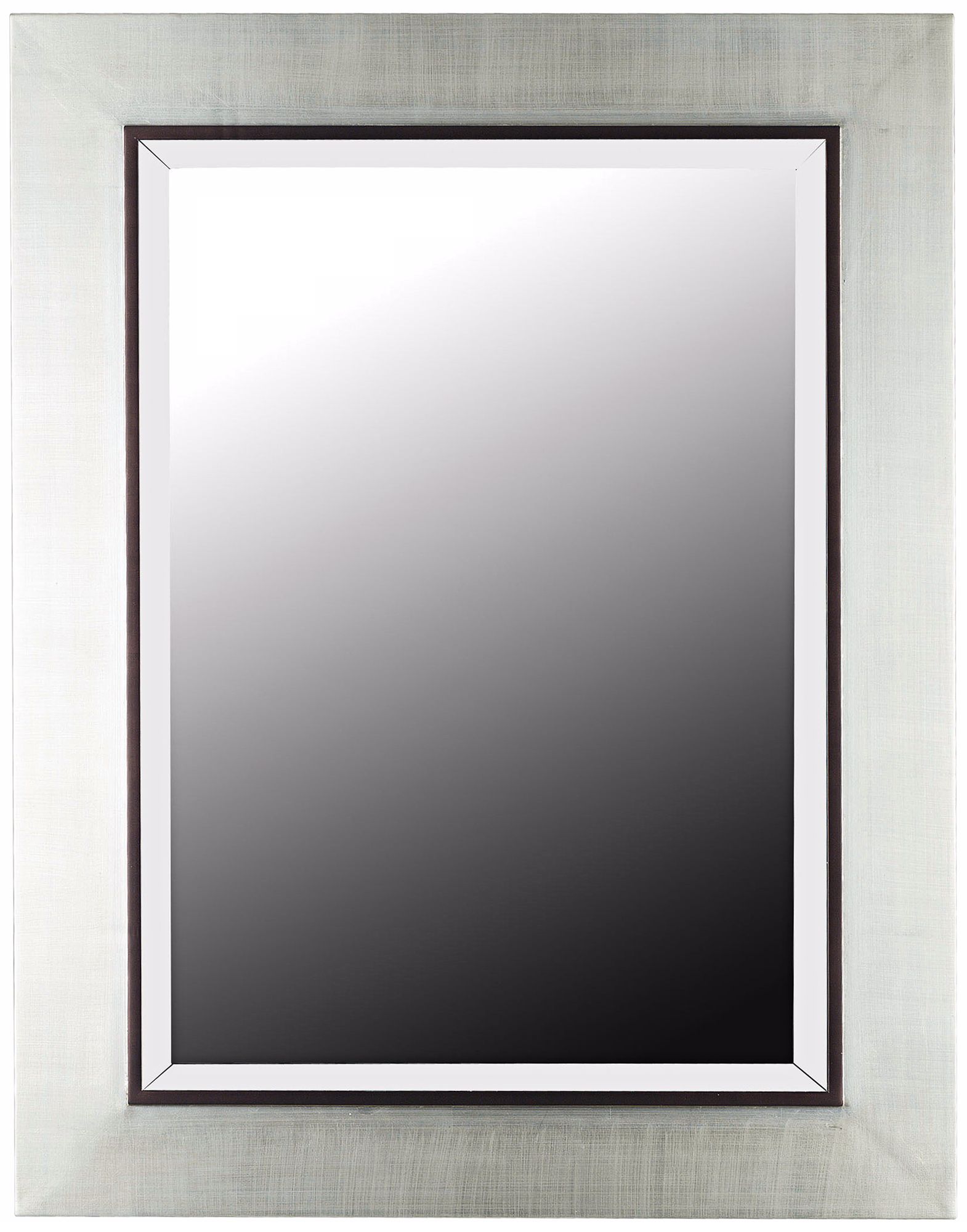 District Silver Finish 38" High Wall Mirror