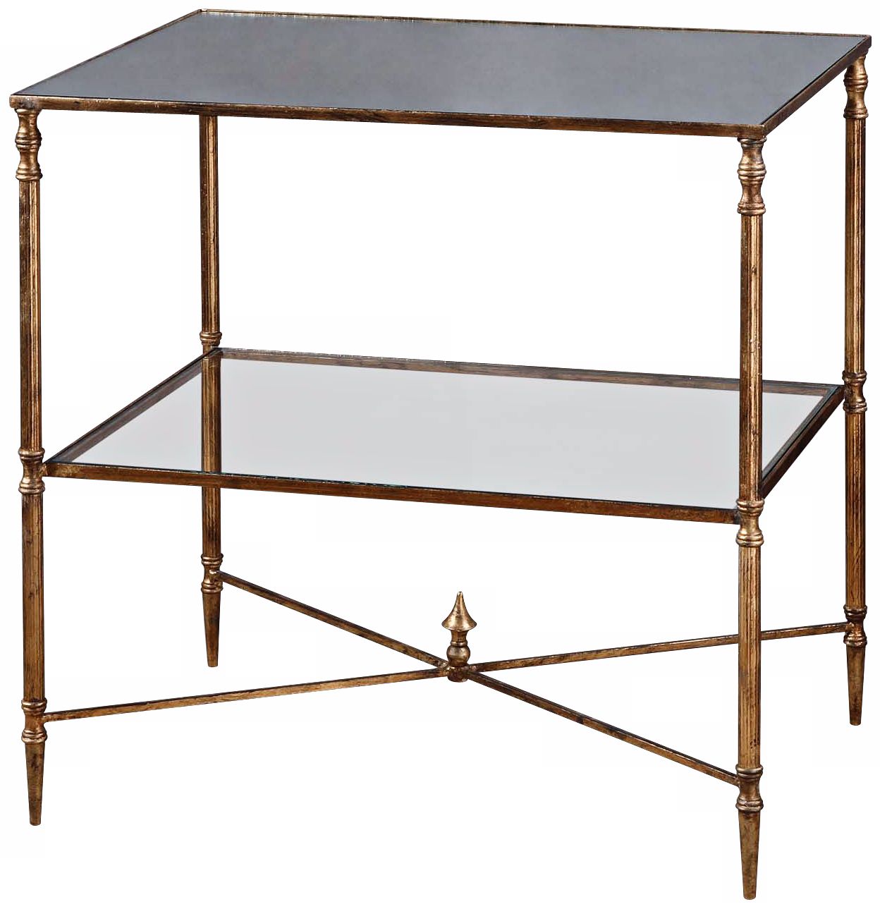 Henzler 25 3/4" Wide Metal and Glass Console Table