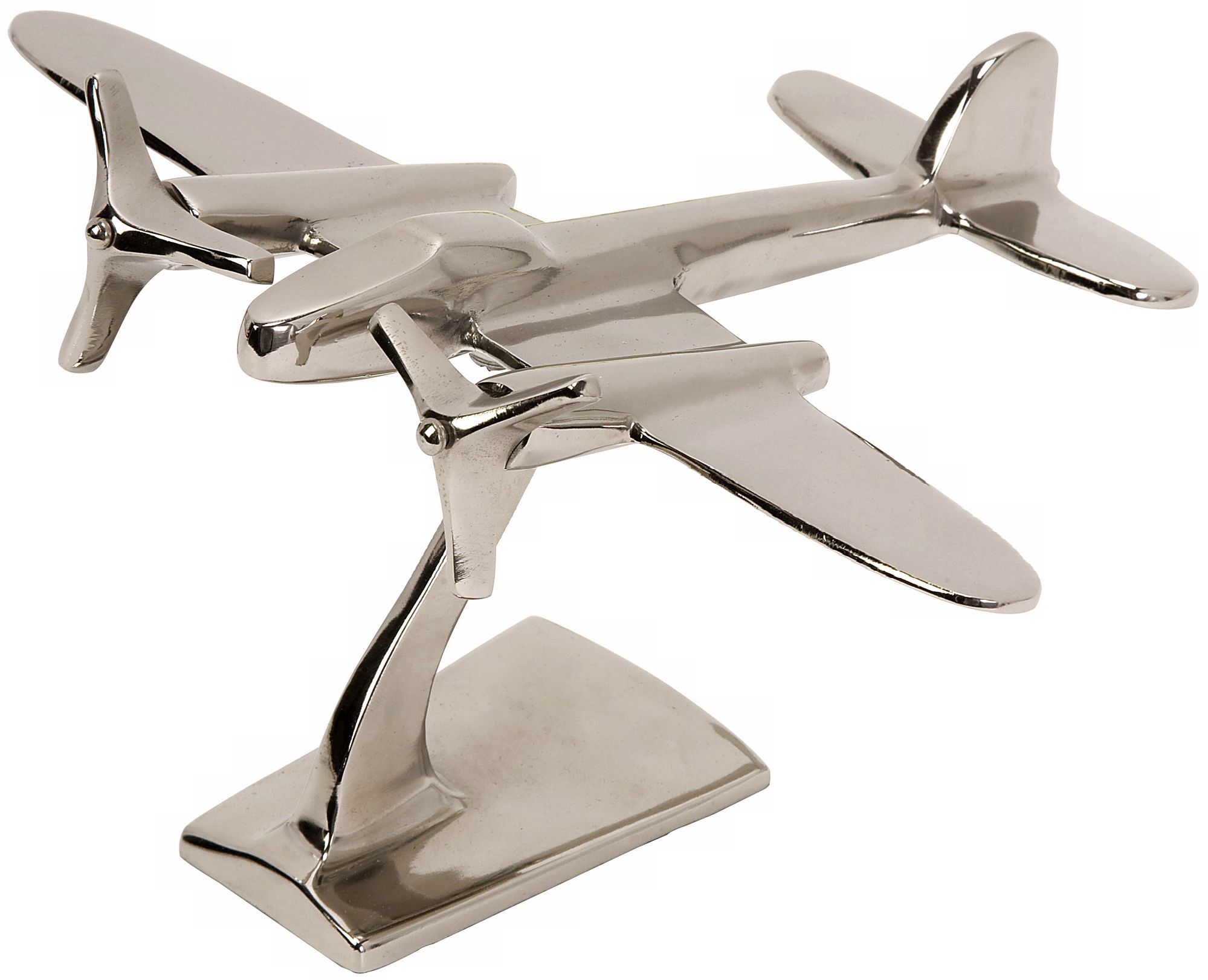 Up In The Air Aluminum 9" High Plane Statuary