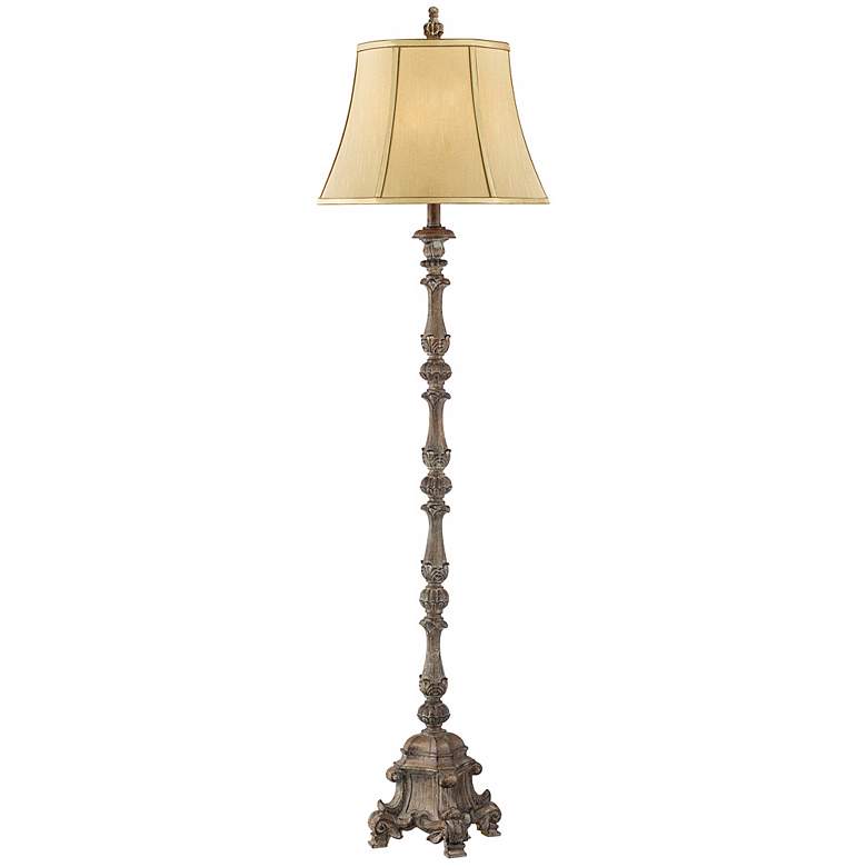 Beige French Candlestick Floor Lamp