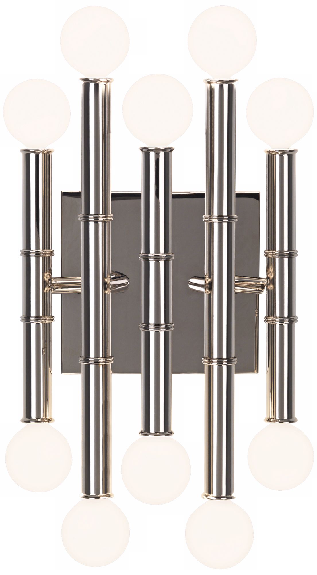 Jonathan Adler Meurice 12" High Polished Nickel Wall Sconce