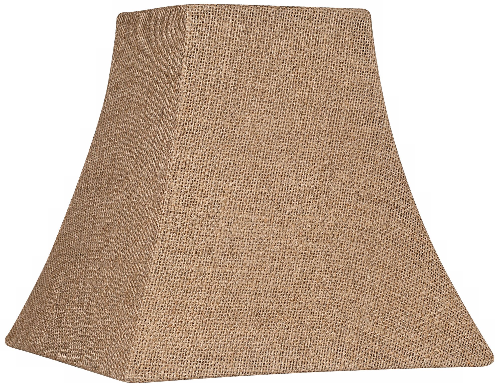 Burlap Square Lamp Shade 5.25/5.25x10x10x9.5 (Spider)