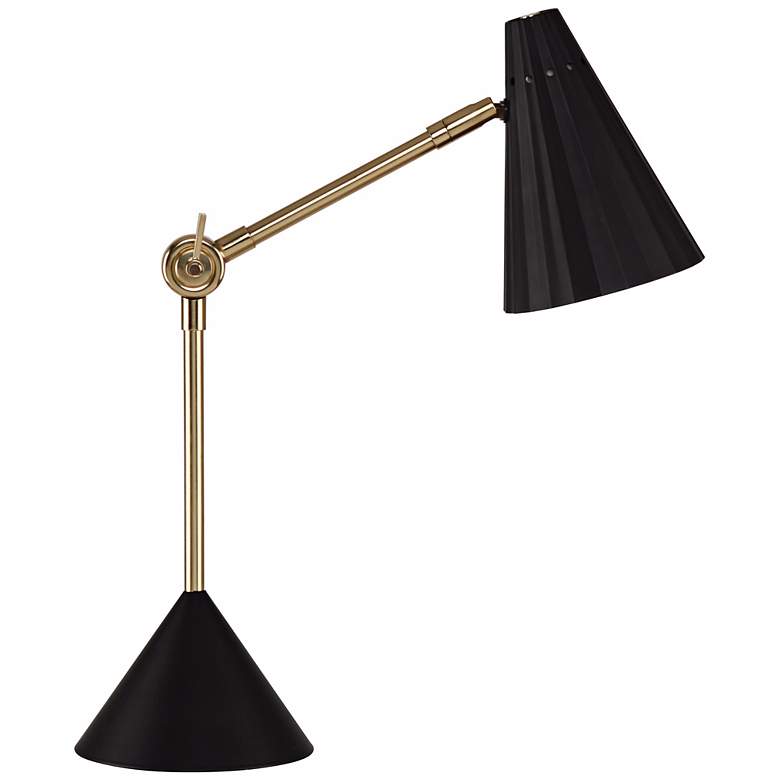 Image 1 Jonathan Adler Black and Brass Antwerp Desk Lamp