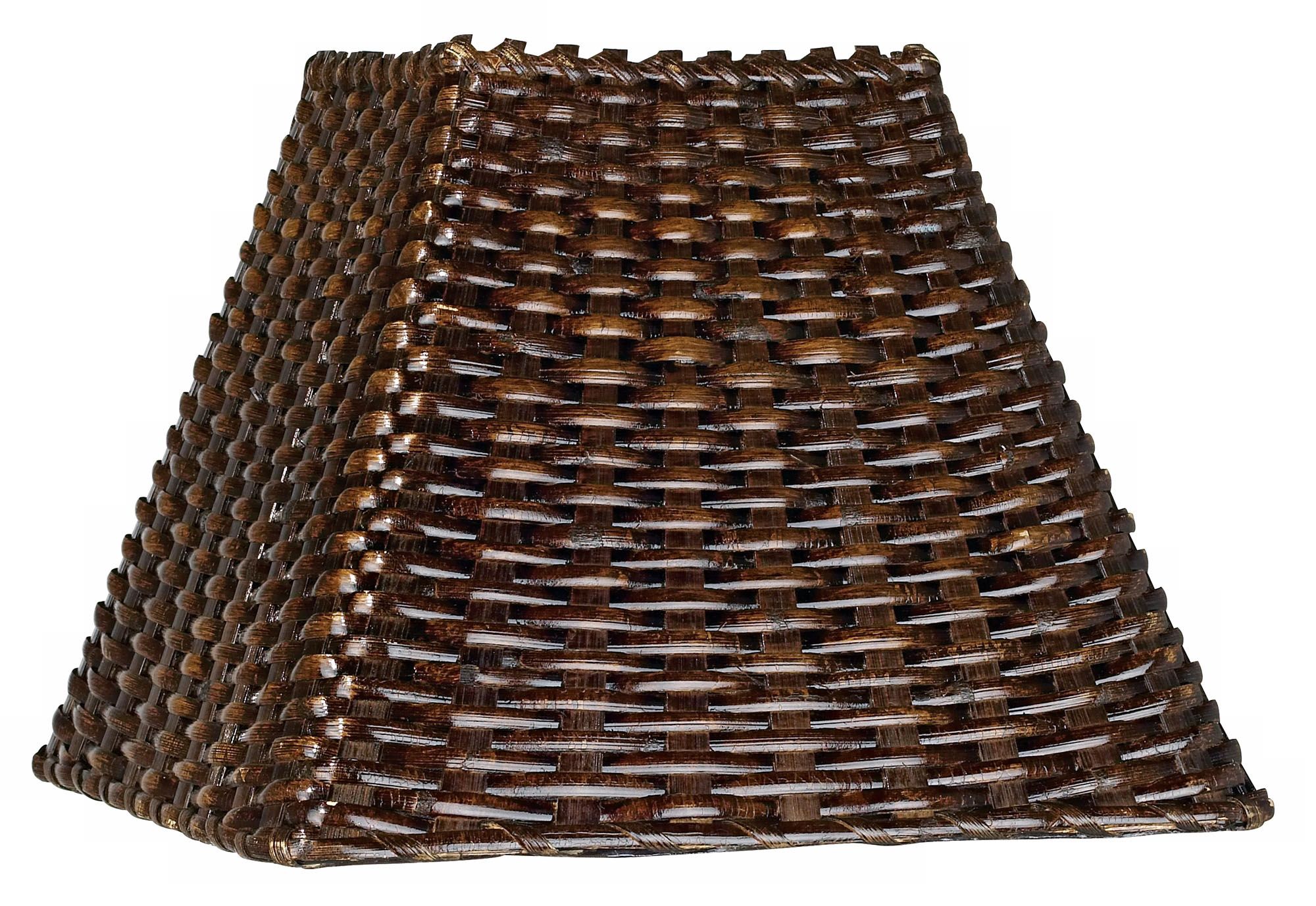 Wicker Square Lamp Shade 4.75x11x8 (Spider)