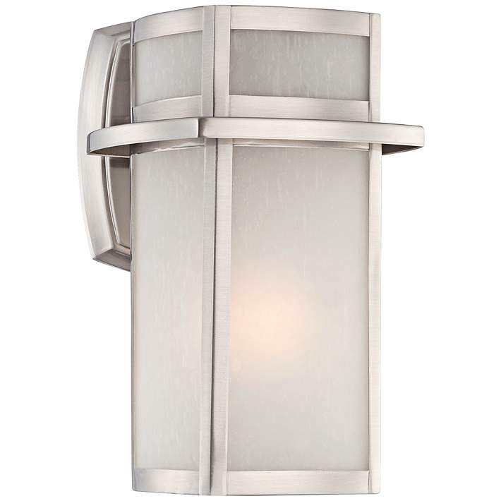 High Brushed Nickel Outdoor Wall Light, Brushed Nickel Outdoor Lamps