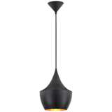 Piquito 9 1/2&quot; Wide Black Finish Modern Mini Pendant Light