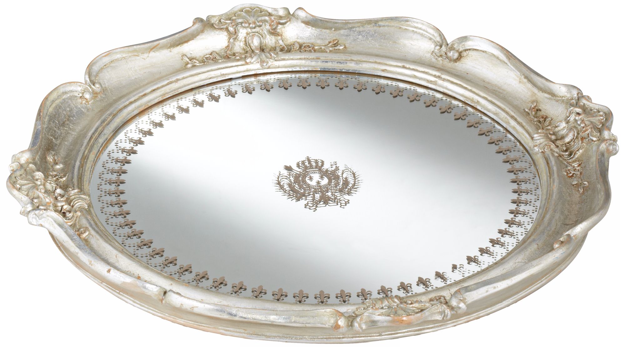 round silver tray