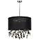 Around Town Pearl and Black 24" Wide Pendant Chandelier