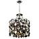 Black Magic Crystal and Pearl 19" Wide Pendant Chandelier