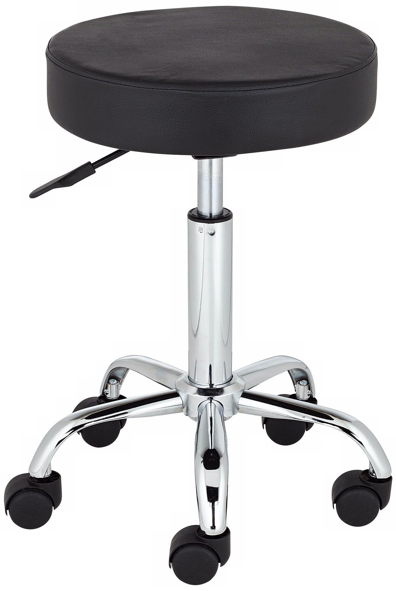 Kelly Rolling Chrome Adjustable Swivel Office Stool