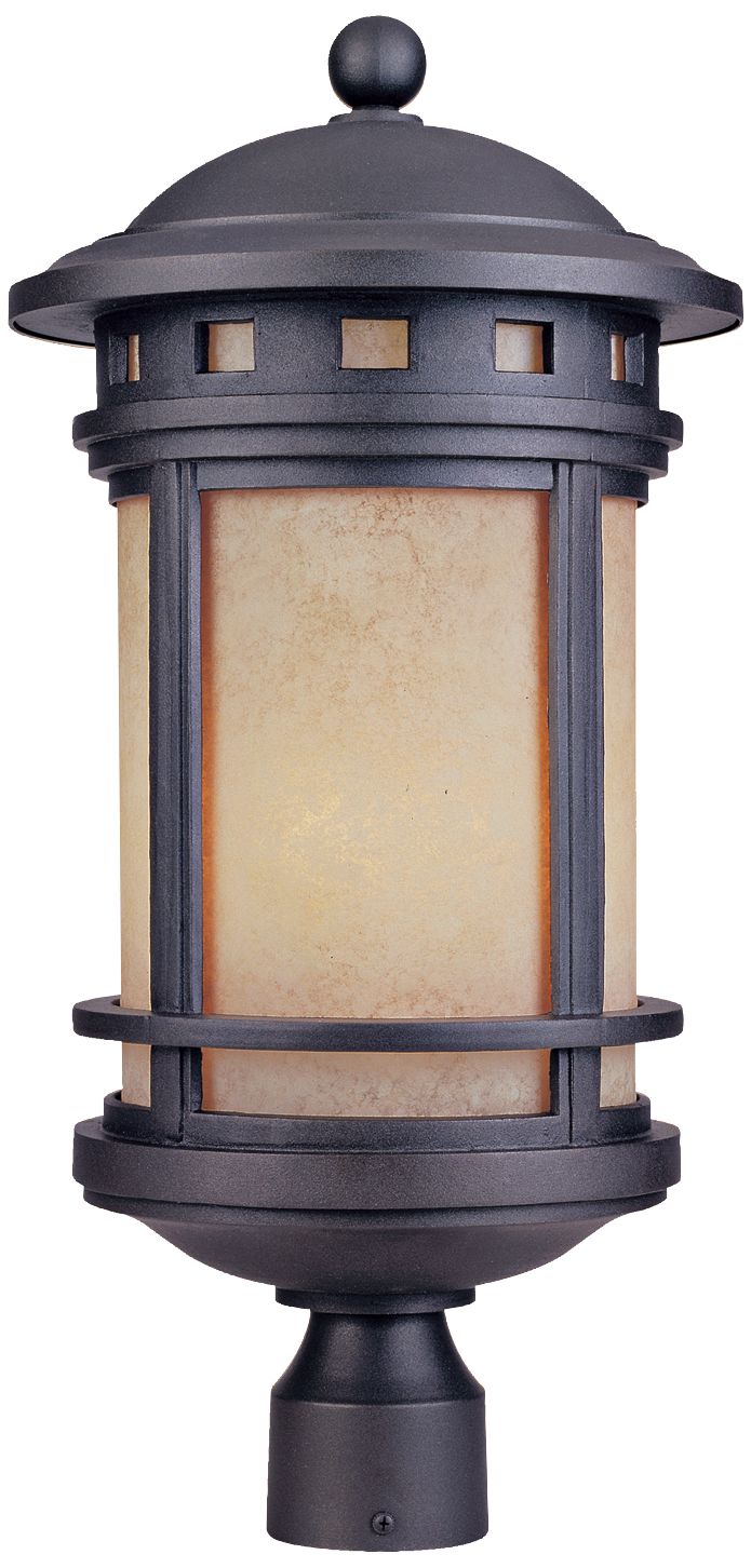 Sedona 23" High Amber Glass Bronze Outdoor Post Light