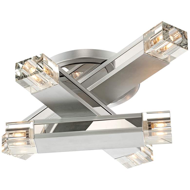 Possini Euro Design Three Stacked Rods Ceiling Light Fixture