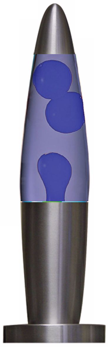 Silver Base Blue and 13" High Motion Accent Lamp