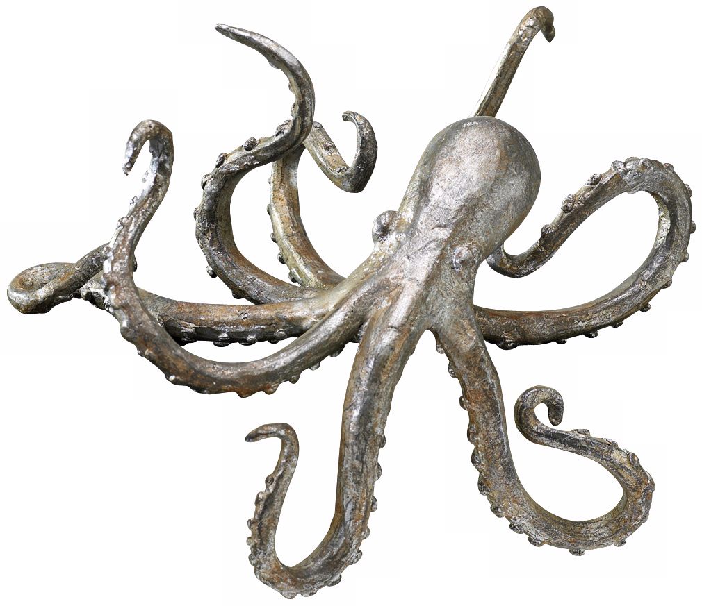 Cast Iron 7 1/2" Wide Octopus Decorative Shelf Sculpture