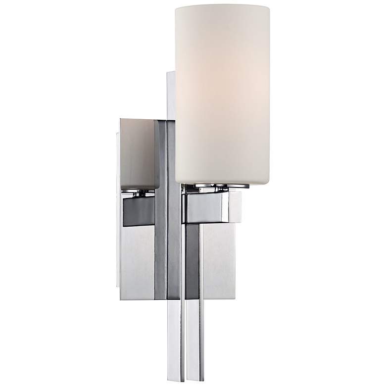 Possini Euro Ludlow 14&quot; High Chrome Wall Sconce