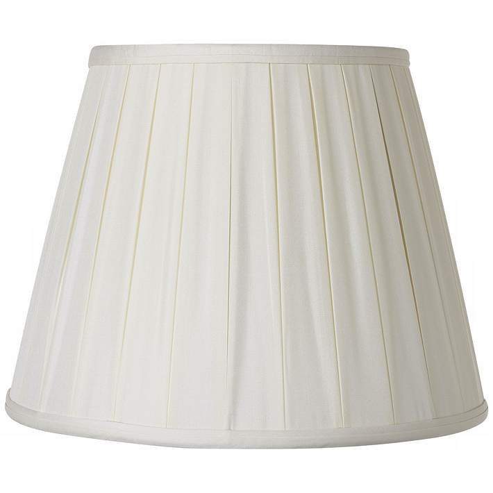 Pleated Oyster Silk Empire Lamp Shade, How To Make A Box Pleated Lampshade