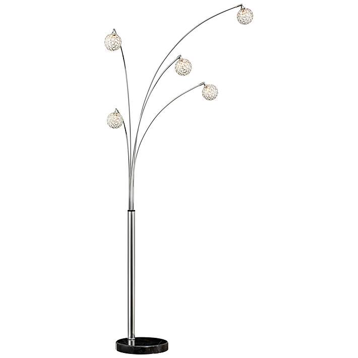 Possini Euro Design Allegra Crystal Ball Arc Floor Lamp V2770