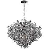 Maxim Comet 35&quot; Wide Chrome and Crystal Chandelier