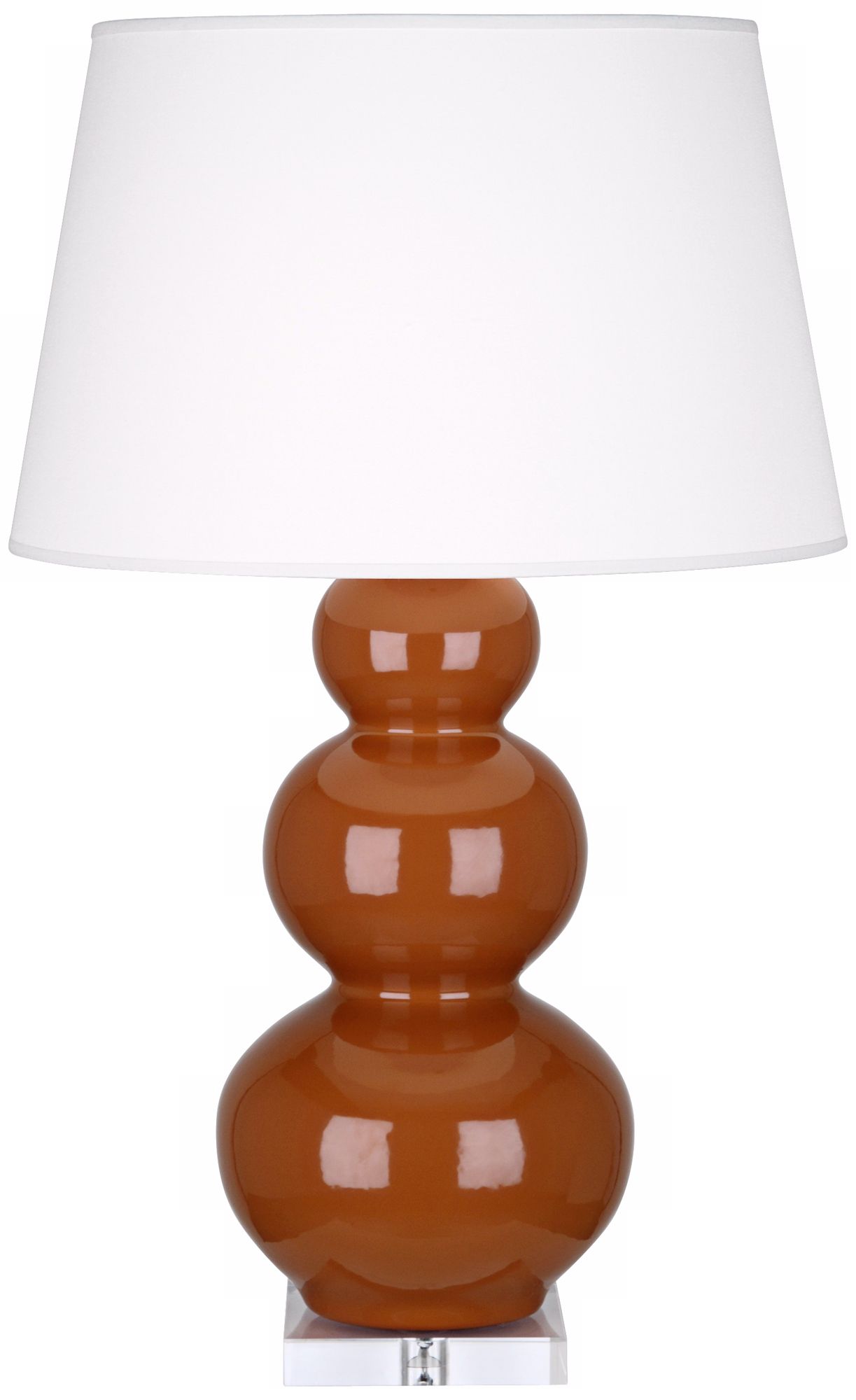 Robert Abbey Cinnamon Triple Gourd Ceramic Buffet Lamp