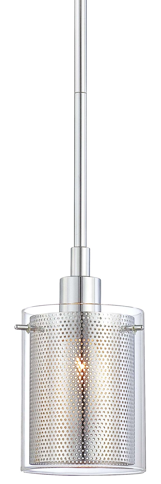 George Kovacs Grid II 6" High Chrome Mini Pendant