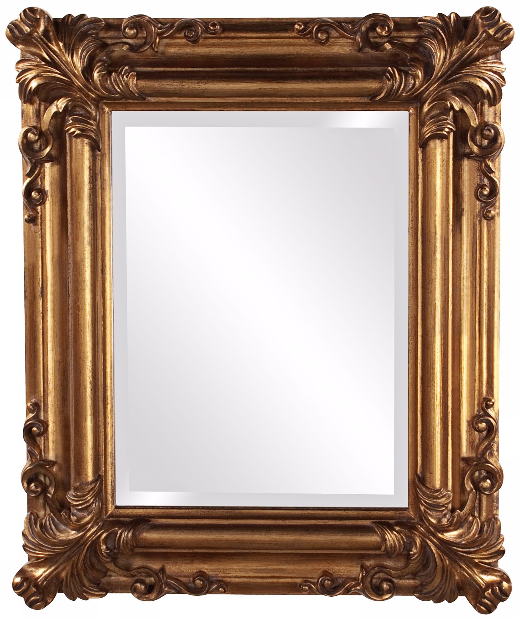 Howard Elliott Edwin Antique Gold 19" x 23" Wall Mirror