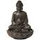 Meditating 27 1/2" High Bronze Seated Buddha Fountain