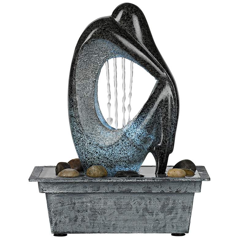 Modern Silhouette 10&quot; High LED Tabletop Fountain