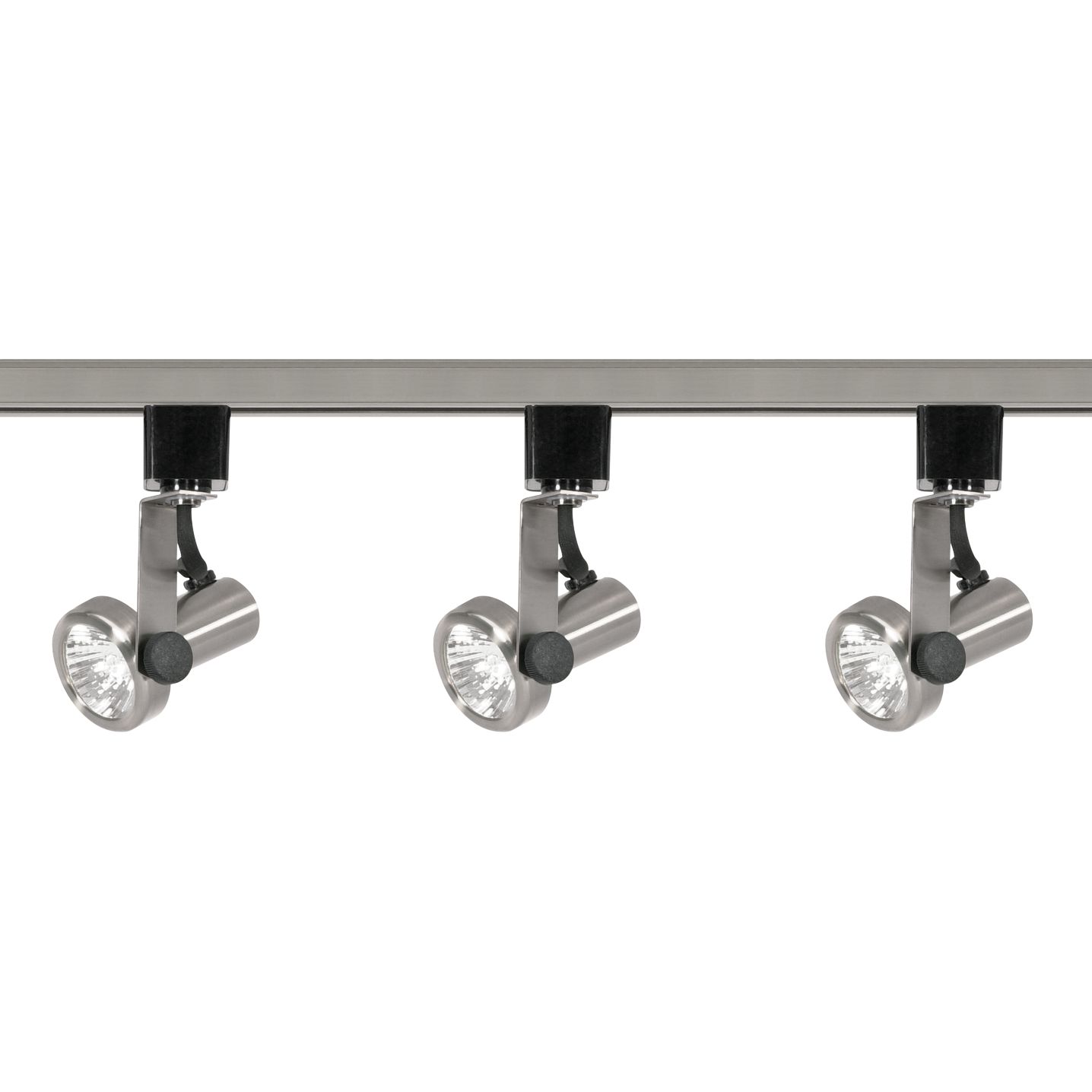 Nuvo 3-Light Brushed Nickel 50 Watt Gimbal Ring Track Kit