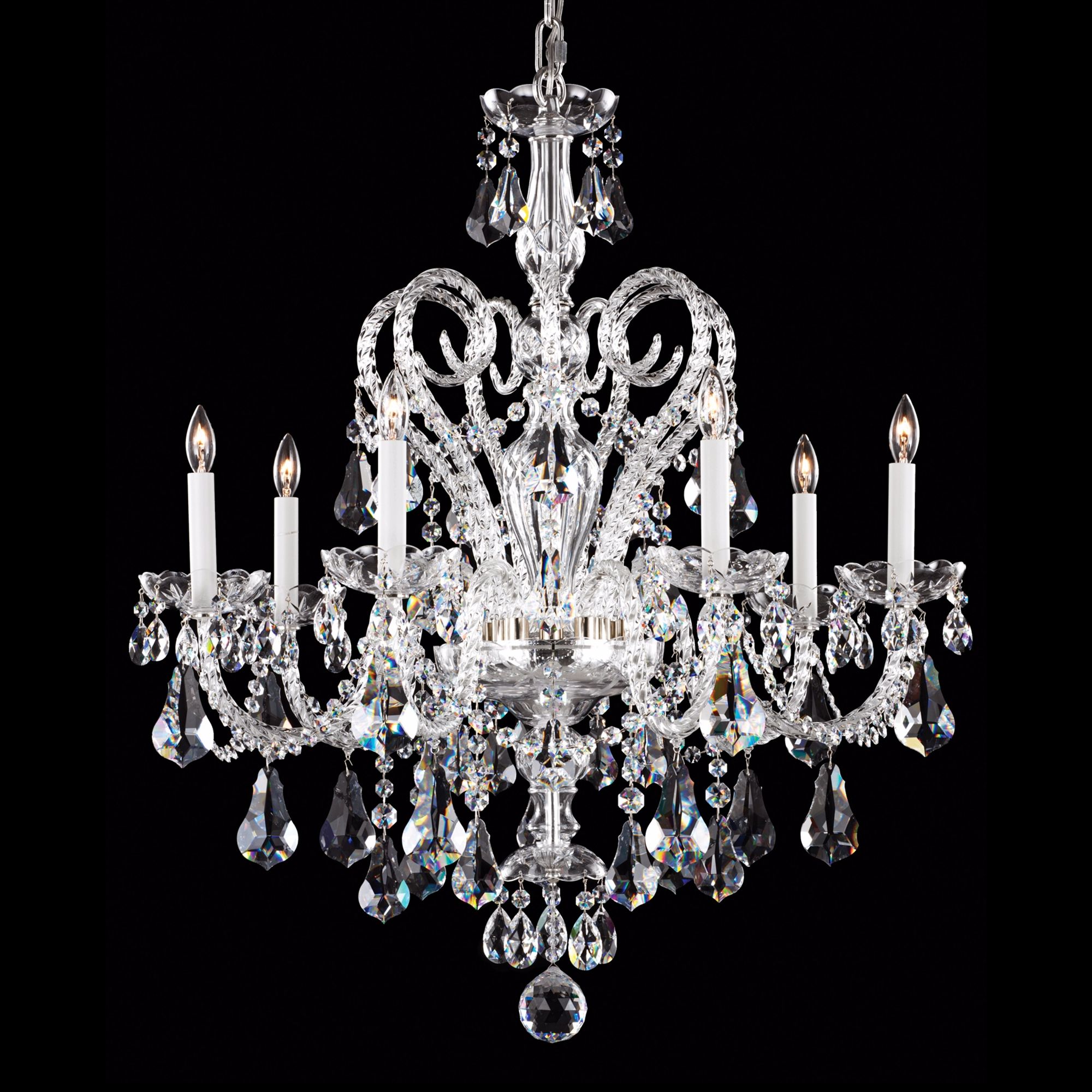Schonbek Silver Novielle 29" Elements Crystal Chandelier