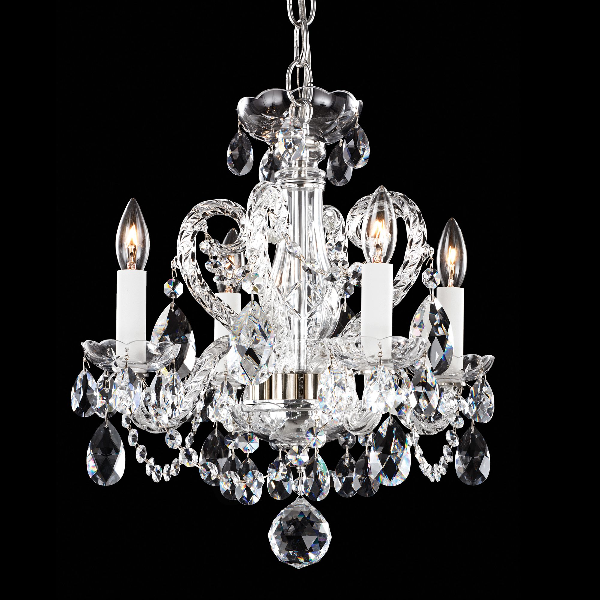 Schonbek Silver Novielle 14" Wide Spectra Crystal Chandelier
