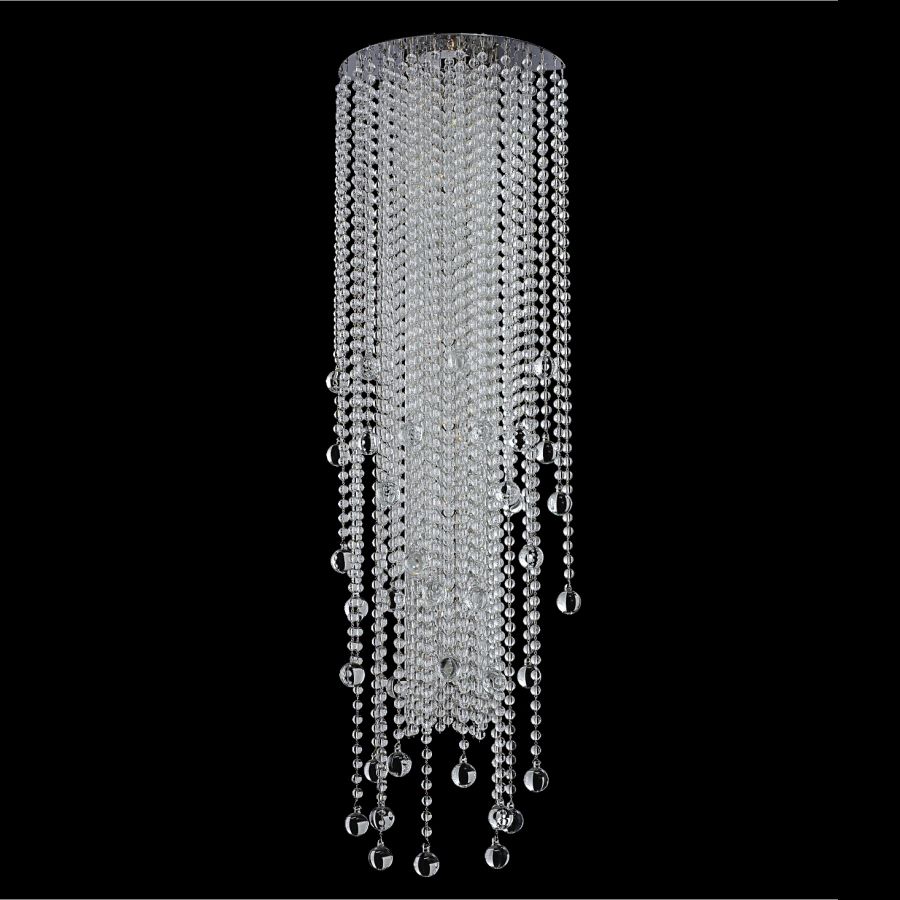 Crystal Rain Collection 38" High Chrome Wall Sconce