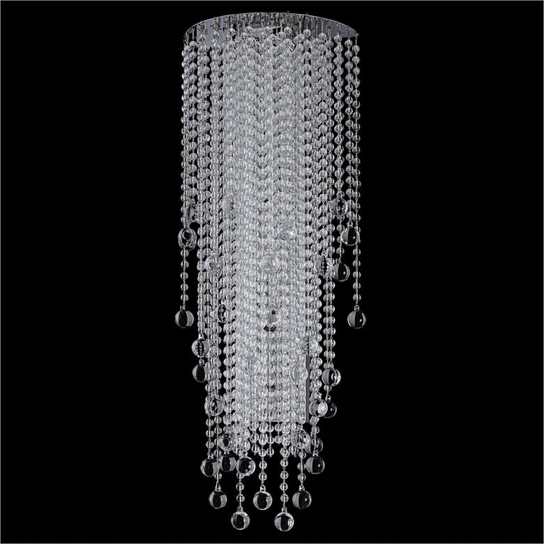 Crystal Rain Collection 28&quot; High Chrome Wall Sconce