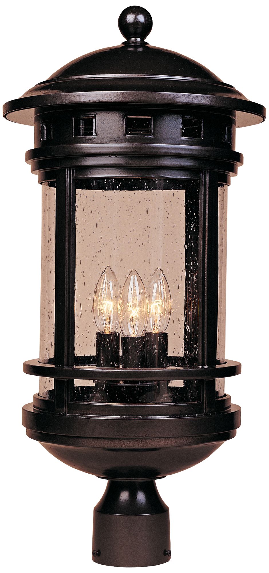 Sedona 23" High Seedy Glass Bronze Outdoor Post Light