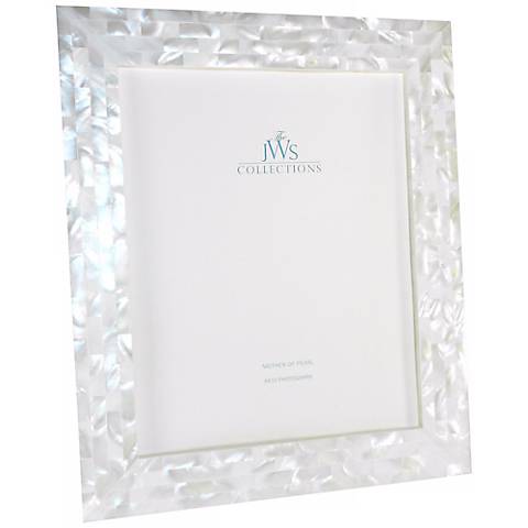 White Mother of Pearl 8x10 Photo Frame - #W5091 | Lamps Plus
