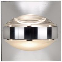Besa Optos 3 1/2" Wide Chrome Clear and Frost Wall Sconce