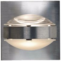 Besa Optos 3 1/2" Wide Aluminum Clear and Frost Wall Sconce