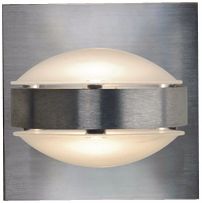 Besa Optos 3 1/2" Wide Aluminum Frost and Wall Sconce