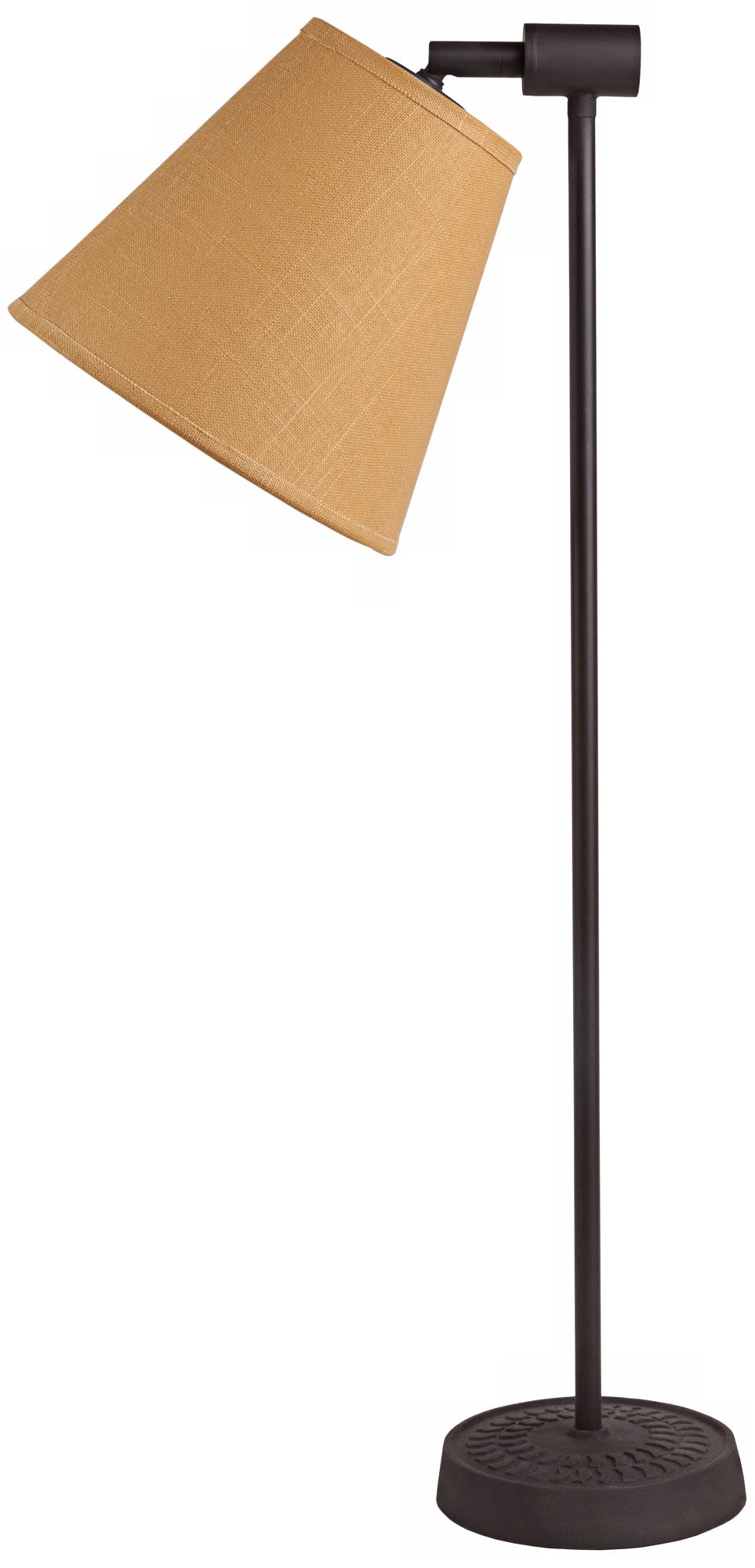 Lights Up! Zoe Dijon Tweed Antique Iron Desk Lamp