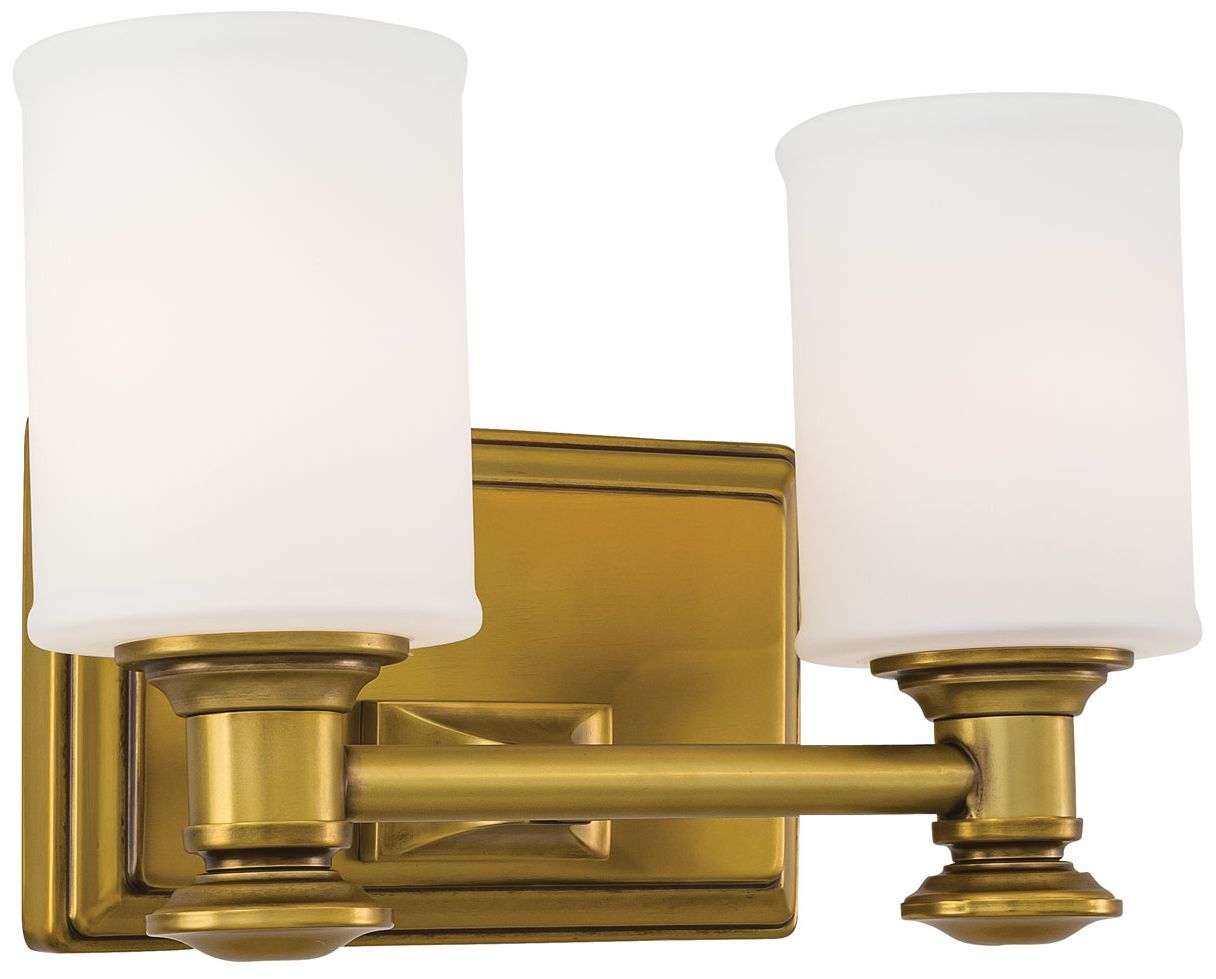 Harbour Point 7 1/4" High 2-Light Liberty Gold Wall Sconce