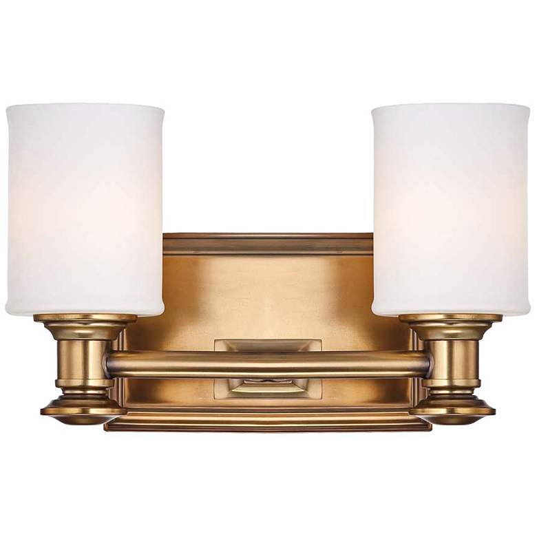 Image 1 Harbour Point 7 1/4" High 2-Light Liberty Gold Wall Sconce